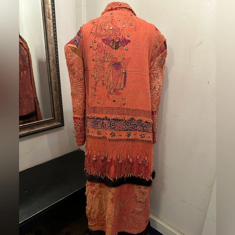 By Walid Patchwork Couture Trench Coat - Picture 7 of 12